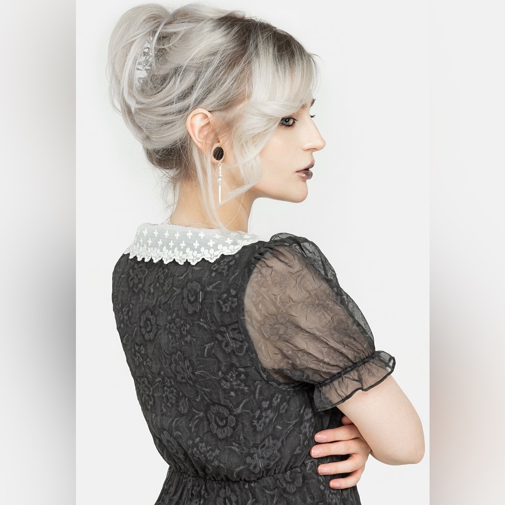 Disturbia Phantasma Lace Collar Mini Dress US 8 / UK 12 - Picture 3 of 10